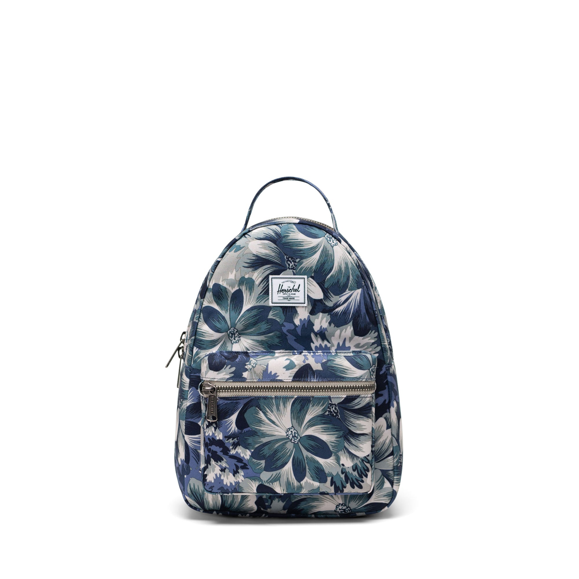 Çiçekli Lacivert - Siyah Herschel Nova Mini Su İtici Kumaş Sırt Çantası, 9 L